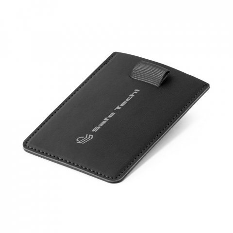 POPPY. Porta cart&otilde;es em PU com bloqueio RFID - Preto