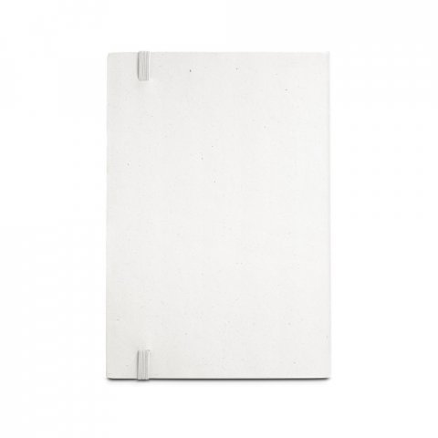 MILKY. Caderno A5 produzido atrav&eacute;s de pacotes de leite reciclados com folhas pautadas recicladas - Branco