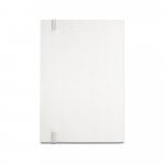 MILKY. Caderno A5 produzido atrav&eacute;s de pacotes de leite reciclados com folhas pautadas recicladas - Branco