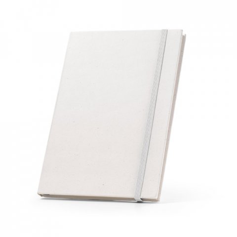 MILKY. Caderno A5 produzido atrav&eacute;s de pacotes de leite reciclados com folhas pautadas recicladas - Branco
