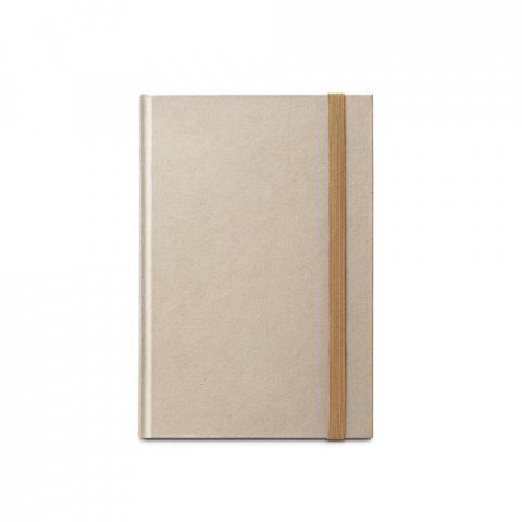 DICKINSON. Caderno A5 de capa dura em papel &agrave; base de cana-de-a&ccedil;&uacute;car (80% polpa da cana-de-a&ccedil;&uacute;car) com p&aacute;ginas pautadas - Natural