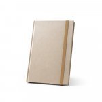 DICKINSON. Caderno A5 de capa dura em papel &agrave; base de cana-de-a&ccedil;&uacute;car (80% polpa da cana-de-a&ccedil;&uacute;car) com p&aacute;ginas pautadas - Natural