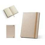 DICKINSON. Caderno A5 de capa dura em papel &agrave; base de cana-de-a&ccedil;&uacute;car (80% polpa da cana-de-a&ccedil;&uacute;car) com p&aacute;ginas pautadas
