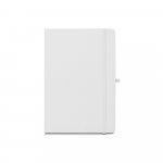 ANNE. Caderno A5 de capa dura em PET 100% reciclado, com p&aacute;ginas pautadas recicladas - Branco