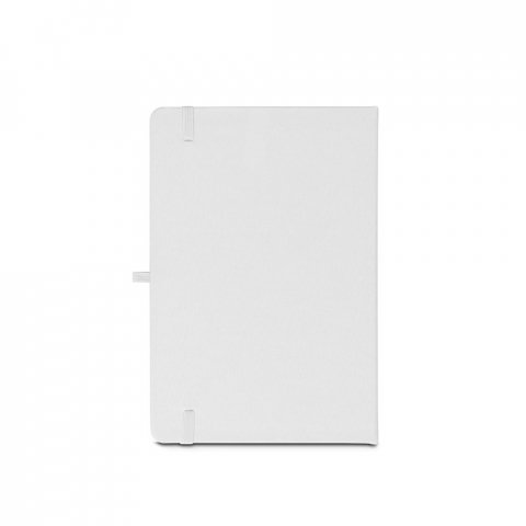 ANNE. Caderno A5 de capa dura em PET 100% reciclado, com p&aacute;ginas pautadas recicladas - Branco