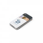 SHELLEY. Porta cart&otilde;es para celular em silicone - Branco