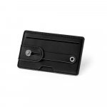 FRANCK. Porta cart&otilde;es para celular com bloqueio de RFID, em PU - Preto