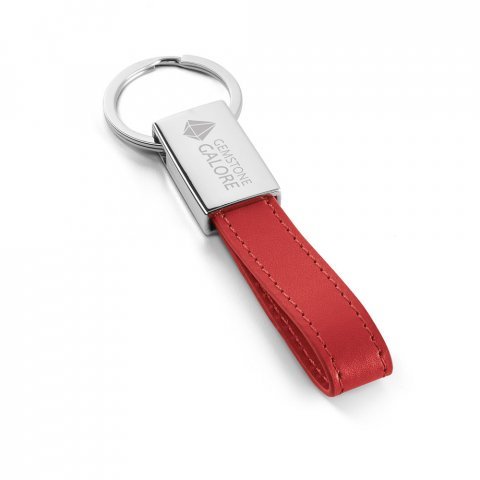 WATOH. Chaveiro em metal e PU - Vermelho