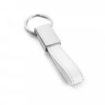 WATOH. Chaveiro em metal e PU - Branco