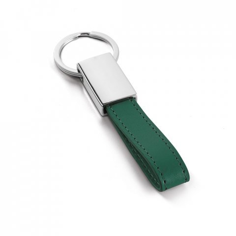 WATOH. Chaveiro em metal e PU - Verde escuro