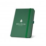 ATWOOD A5. Caderno A5 de capa dura em c.sint&eacute;tico, com p&aacute;ginas lisas - Verde