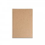 COCOPAD. Caderno A5 em casca de coco (60%) e trapos de algod&atilde;o (40%), com 160 p&aacute;ginas pautadas recicladas - Marron claro