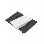 BALDWIN. Caderno A5 com capa em feltro 100% reciclado, com p&aacute;ginas pautadas recicladas - Cinza escuro