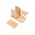 ERWIN. Conjunto de secret&aacute;ria com suporte para celular e copo, em bambu - Natural