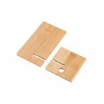 GALEN. Suporte para celular em bambu, desmont&aacute;vel em duas partes - Natural