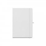 ANNE SUB. Caderno A5 de capa dura em poli&eacute;ster 100% reciclado 300D ideal para personaliza&ccedil;&atilde;o em sublima&ccedil;&atilde;o - Branco
