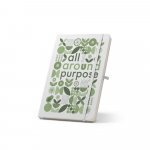 ANNE SUB. Caderno A5 de capa dura em poli&eacute;ster 100% reciclado 300D ideal para personaliza&ccedil;&atilde;o em sublima&ccedil;&atilde;o - Branco
