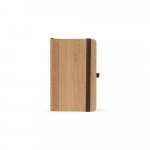 ORWELL POCKET. Caderno de bolso de capa dura em folha de bambu e corti&ccedil;a com p&aacute;ginas pautadas recicladas - Natural