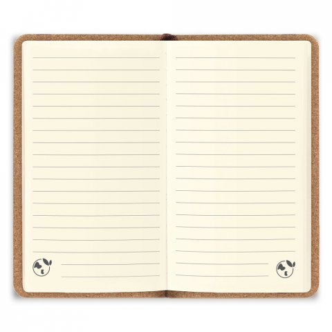 ORWELL POCKET. Caderno de bolso de capa dura em folha de bambu e corti&ccedil;a com p&aacute;ginas pautadas recicladas - Natural