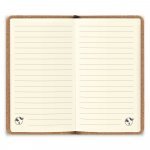 ORWELL POCKET. Caderno de bolso de capa dura em folha de bambu e corti&ccedil;a com p&aacute;ginas pautadas recicladas - Natural