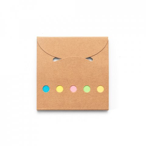AINSLEY. Conjunto para escrit&oacute;rio, em papel 100% reciclado, com 6 blocos adesivados - Natural