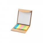 AINSLEY. Conjunto para escrit&oacute;rio, em papel 100% reciclado, com 6 blocos adesivados - Natural