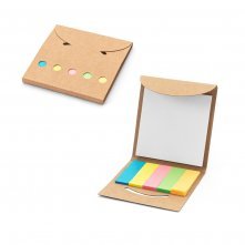AINSLEY. Conjunto para escrit&oacute;rio, em papel 100% reciclado, com 6 blocos adesivados