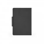 GARRETT. Conjunto composto por 1 caneta esferogr&aacute;fica e 1 caderno, em PU e a&ccedil;o inox - Preto