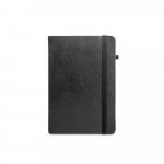 HEANEY. Caderno em PU &agrave; base de &aacute;gua com agenda integrada e p&aacute;gina pautadas - Preto