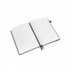 HEANEY. Caderno em PU &agrave; base de &aacute;gua com agenda integrada e p&aacute;gina pautadas - Preto