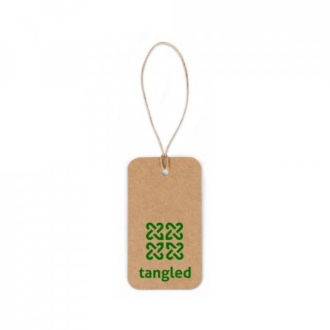 LABEL RECTANGULAR. Etiqueta em papel 100% reciclado (700 g/m&sup2;) com formato retangular - Natural