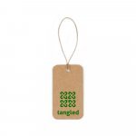 LABEL RECTANGULAR. Etiqueta em papel 100% reciclado (700 g/m&sup2;) com formato retangular - Natural