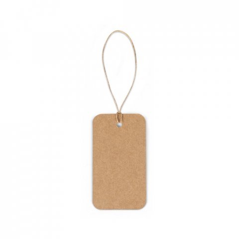LABEL RECTANGULAR. Etiqueta em papel 100% reciclado (700 g/m&sup2;) com formato retangular - Natural