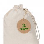 LABEL ROUND. Etiqueta em papel 100% reciclado (700 g/m&sup2;) com formato circular - Natural