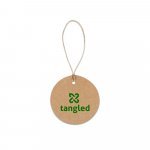 LABEL ROUND. Etiqueta em papel 100% reciclado (700 g/m&sup2;) com formato circular - Natural
