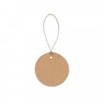LABEL ROUND. Etiqueta em papel 100% reciclado (700 g/m&sup2;) com formato circular - Natural