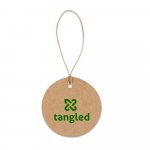 LABEL ROUND. Etiqueta em papel 100% reciclado (700 g/m&sup2;) com formato circular