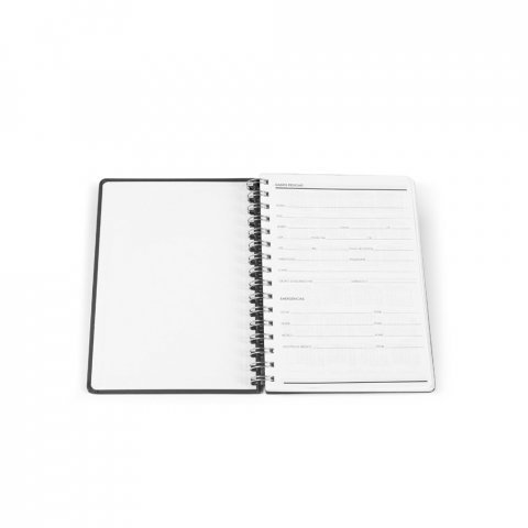 GOLDING A5. Caderno A5 com argolas e capa em PVC - Preto