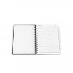 GOLDING A5. Caderno A5 com argolas e capa em PVC - Preto
