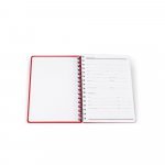 GOLDING A5. Caderno A5 com argolas e capa em PVC - Vermelho