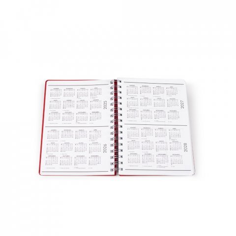 GOLDING A5. Caderno A5 com argolas e capa em PVC - Vermelho