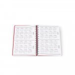 GOLDING A5. Caderno A5 com argolas e capa em PVC - Vermelho