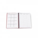 GOLDING A5. Caderno A5 com argolas e capa em PVC - Vermelho