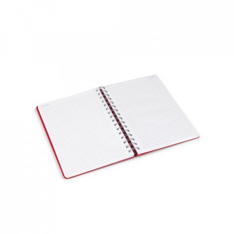 GOLDING A5. Caderno A5 com argolas e capa em PVC - Vermelho