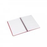 GOLDING A5. Caderno A5 com argolas e capa em PVC - Vermelho