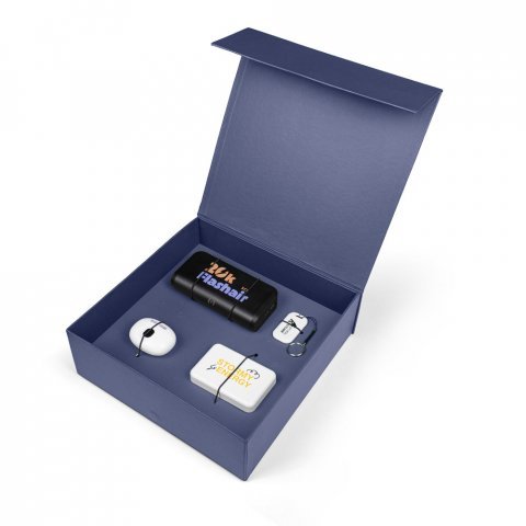 VAULT XL. Caixa XL em cart&atilde;o com revestimento em PVC - Azul