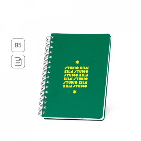 GOLDING B5. Caderno B5 com argolas e capa em PVC