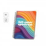 GOLDING B5 - "FULL COLOUR". Caderno B5 com argolas e capa em PVC para personaliza&ccedil;&atilde;o em "Full Colour"
