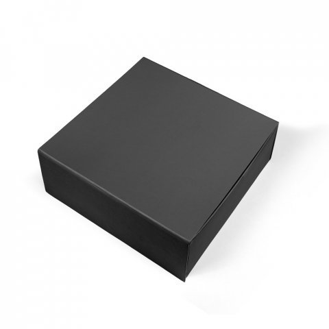 VAULT L. Caixa L em cart&atilde;o com revestimento em PVC - Preto