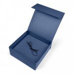 VAULT L. Caixa L em cart&atilde;o com revestimento em PVC - Azul